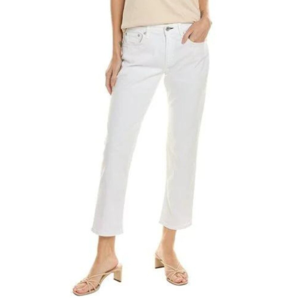 Rag & Bone Crop White Jeans
